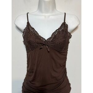 Y2K Babydoll Lace‎ Cami Top Womens Size M Indie Sleaze Soft Girl Dark Academia
